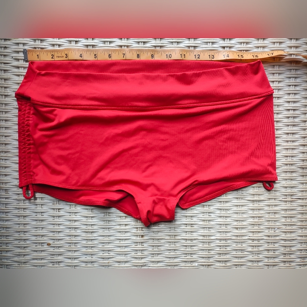 PINK sport red boy shorts bathing suit bottom - Picture 6 of 8